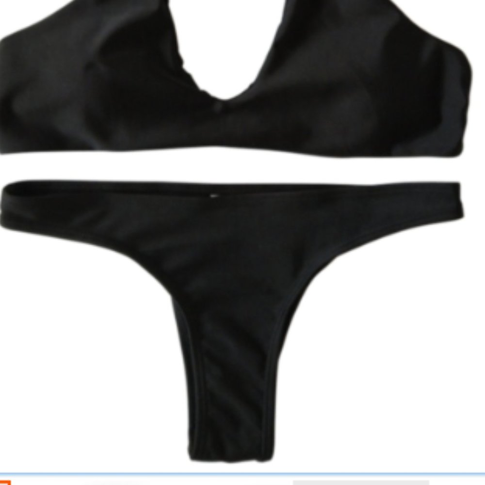 Tiny Cheeky Black Bikini New! XS - Picture 8 of 13